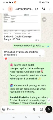 Testimonial Papan Bunga nangewer